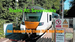 Trains At Sevenoaks Inc Network Rail Class 739 Test Train to London Charing Cross 20062024 4K [upl. by Ahsuatan]