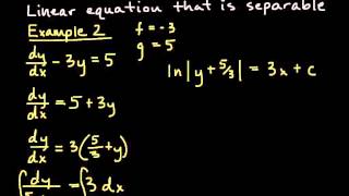 Linear Differential Equations amp Integrating Factors  Intro [upl. by Maryjane]