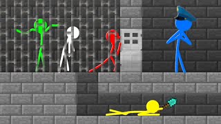 Stickman VS Minecraft Prison Escape  AVM Shorts Animation [upl. by Winfred]