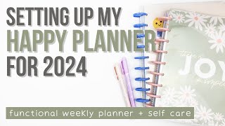 2024 HAPPY PLANNER SETUP  Weekly Planner Setup with Self Care Planner [upl. by Nabois]