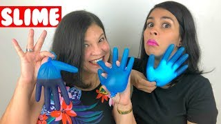 SLIME 💦 CON GUANTES 🧤  Slime Gloves Challenge [upl. by Gavini]