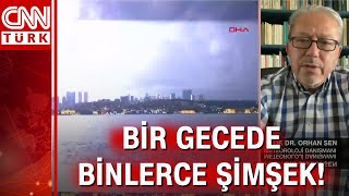 Binlerce şimşek ve gök gürültüsü gece İstanbulluları uyutmadı Yağmur yağışı devam edecek mi [upl. by Castillo]