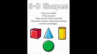 3D Shapes Introduction for Kindergarten [upl. by Lanie609]