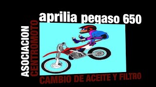 aprilia pegaso 650 cambio de aceite y filtro [upl. by Ebanreb]