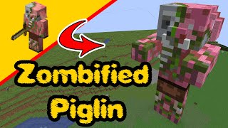 Minecraft Zombified Piglin  Statue  Minecraft Build tutorial  PS4 Xbox PC Pocket Switch [upl. by Aikemat]