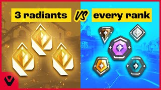 3 Radiants vs Every Rank [upl. by Evannia]