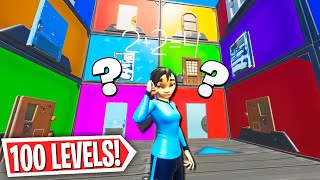 NEW 100 Levels ESCAPE Rooms Fortnite Creative Mode [upl. by Avle257]