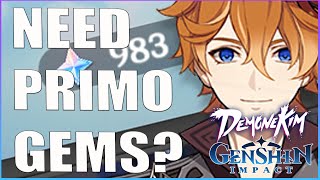 10 Ways To Get Free Primo Gems  Genshin Impact [upl. by Notsur]