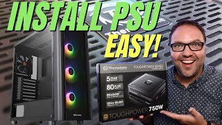 How to install a Power Supply in a PC amp Connect PSU Cables [upl. by Ellyn]