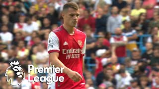 Granit Xhaka sent off for dangerous tackle on Joao Cancelo  Premier League  NBC Sports [upl. by Remark]