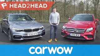 BMW 5 Series vs Mercedes EClass 2018 review  which is best  Head2Head [upl. by Nylorak]