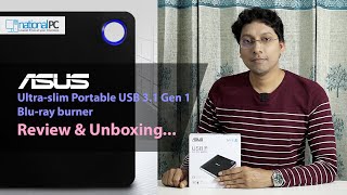 ASUS SBW06D5HU  Ultraslim Portable USB 31 Bluray burner review and unboxing Hindi [upl. by Anerb]