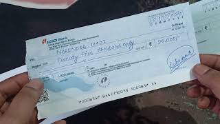 Icici Bank Cheque book कैसे भरें। Process of Filling Cheque Of Icici Bank [upl. by Nielsen]