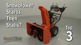 Snowblower Starts Then Stalls — Snowblower Troubleshooting [upl. by Corrianne]