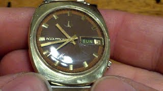 BULOVA ACCUTRON WATCH BATTERY REPLACEMENT GUIDE INSTRUCTIONS DO IT YOURSELF DIY [upl. by Gerrald]