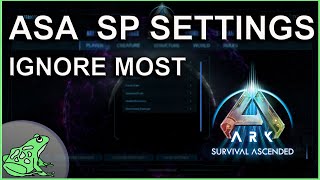 Ark Survival Ascended Singleplayer Settings [upl. by Lain]