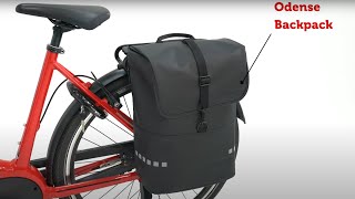 New Looxs  Demonstration of the Odense Backpack bike bag with laptop compartment [upl. by Orly562]