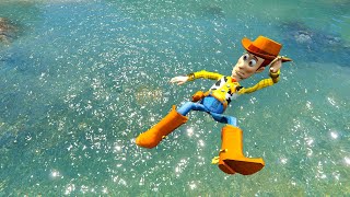 GTA 5 Water Ragdolls WOODY JumpsFails ep18 Euphoria Physics Funny  Moments [upl. by Eiddet80]