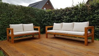 DIY 2Sitzer Gartenbank selber bauen  Homemade Outdoor Sofa [upl. by Ablem]