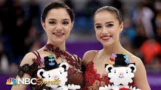 Alina Zagitova and Evgenia Medvedevas epic face off at 2018 Winter Olympics  NBC Sports [upl. by Shandee]