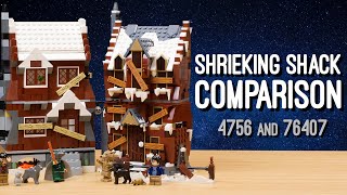 LEGO Harry Potter Shrieking Shack Comparison 4756 and 76407 [upl. by Seften]