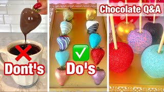 TIPS FOR PERFECT DIPPED CHOCOLATE COVERED STRAWBERRIES  How to make Glitter Strawberries and Apples [upl. by Frager]