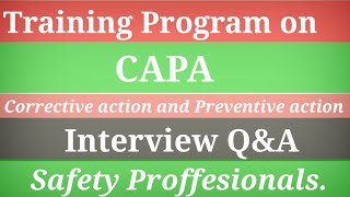 CAPA  Corrective action and preventive action  HSE Vlogs  Safety [upl. by Grantley]