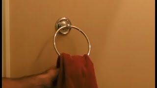 How to Install a Towel Ring in a Bathroom [upl. by Axela340]