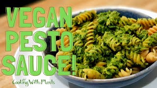 Nut Free Vegan Pesto Sauce  Oil Free Recipe That Tastes AMAZING [upl. by Bramwell]