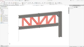 Parametric changes to a structural steel framework in SOLIDWORKS  easy with SolidSteel parametric [upl. by Tailor]