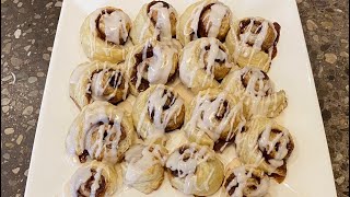 Puff pastry cinnamon rolls baking [upl. by Haon]