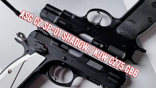 ASG CZ SP01 SHADOW  KJW CZ75 Airsoft GBB Pistol [upl. by Joby]