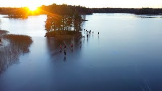 Wild Ice Skating In Sweden [upl. by Leffen]