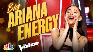 Ariana Grande Brings the ENERGY  The Voice 2021 [upl. by Ahsaela]