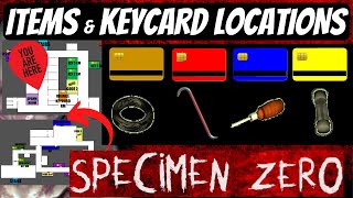 Specimen Zero with MAP  Complete ITEM Locations  Keycards • Crowbar • Screwdriver • Fuse • Cable [upl. by Aracahs]