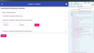 Angular Reactive Form FormControl FormGroup FormArray [upl. by Akissej]