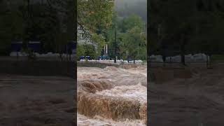 powodz powodz2024 bystrzycagorna swidnica rzekabystrzyca bystrzyca kleska 15092024 river [upl. by Udelle]