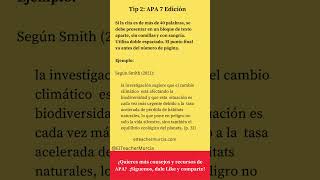 Normas APA 7 Edición Citas de 40 palabras o más ¿CÓMO HACERLO [upl. by Yrroc]