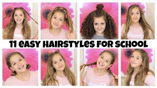 11 EASY Hairstyles for School 5 Minute Heatless Styles [upl. by Charil826]