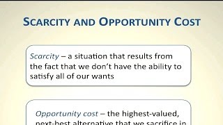 Introduction to Economics Scarcity and Opportunity Cost  Episode 35 [upl. by Fisch]