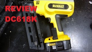 DeWalt DC618K Cordless Finish Nailer Fixing Gun Review HD [upl. by Anirual]