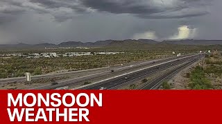 Monsoon storm moves into Phoenix area [upl. by Elleirol889]