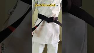 How to tie Karate black belt shotokan kratebelthow to tie karat⅚ [upl. by Nwahsal696]