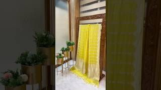 Pure Khaddi Georgette Handloom banarasi saree💛✨ [upl. by Zola]