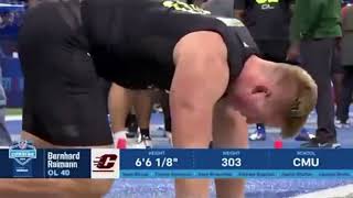 Bernhard Raimann beim NFL Combine [upl. by Veradis988]