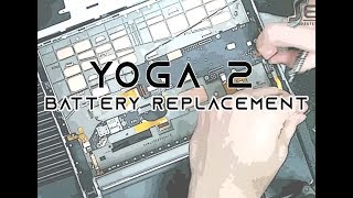 DIY Lenovo Yoga 2 1050L Battery Replacement  How to Disassembly  Wymiana baterii [upl. by Ikey]