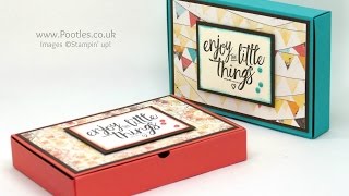 No Glue Foldable Box using Stampin Up Supplies [upl. by Atrahc]