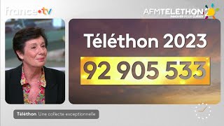 La présidente de lAFMTéléthon annonce le résultat final du Téléthon 2023 [upl. by Subocaj]