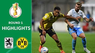 BVB moves to 2nd Pokal round  1860 München vs BVB 03  Highlights  DFB Pokal Round 1 [upl. by Adnawed794]