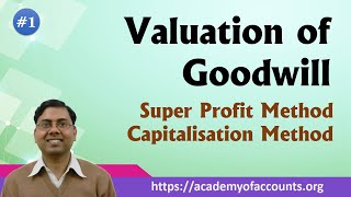 1 Valuation of Goodwill Super profit and Capitalisation Method [upl. by Stutsman61]